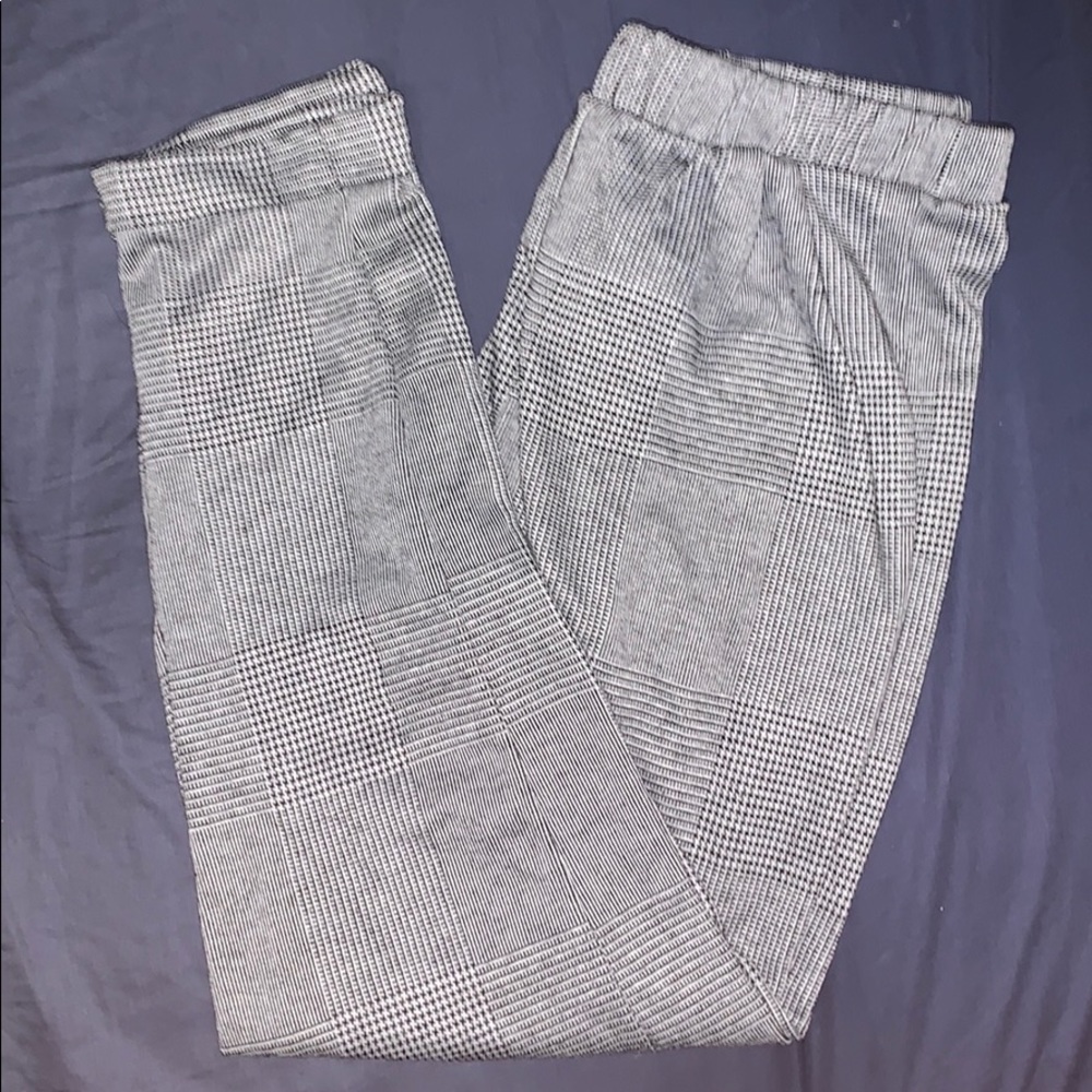 Checkered Pants with elastic waist